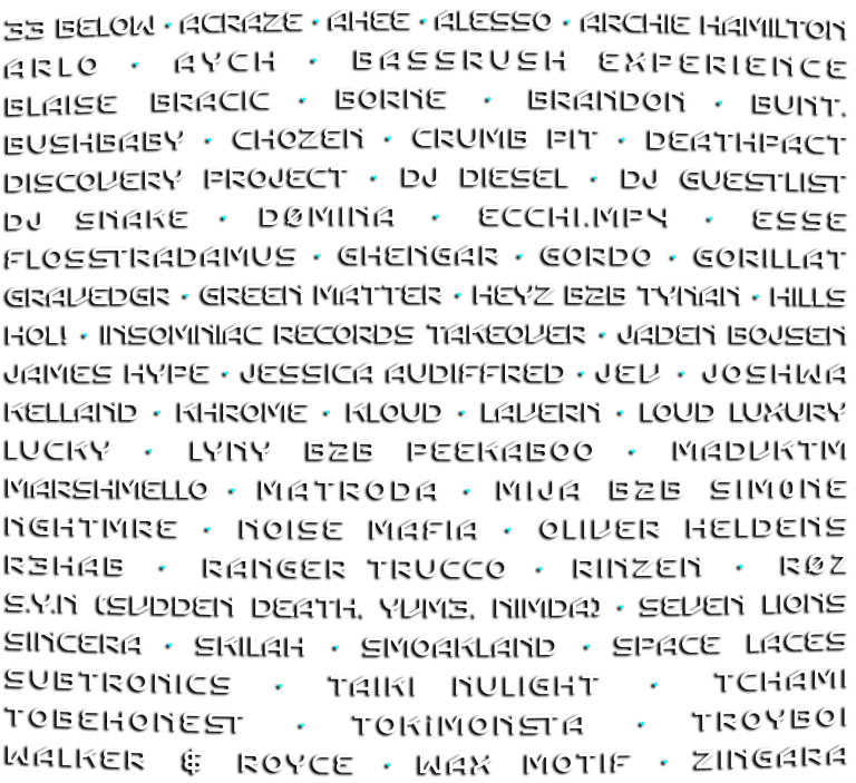Countdown NYE 2026 official lineup flyer for NOS Event Center, San Bernardino