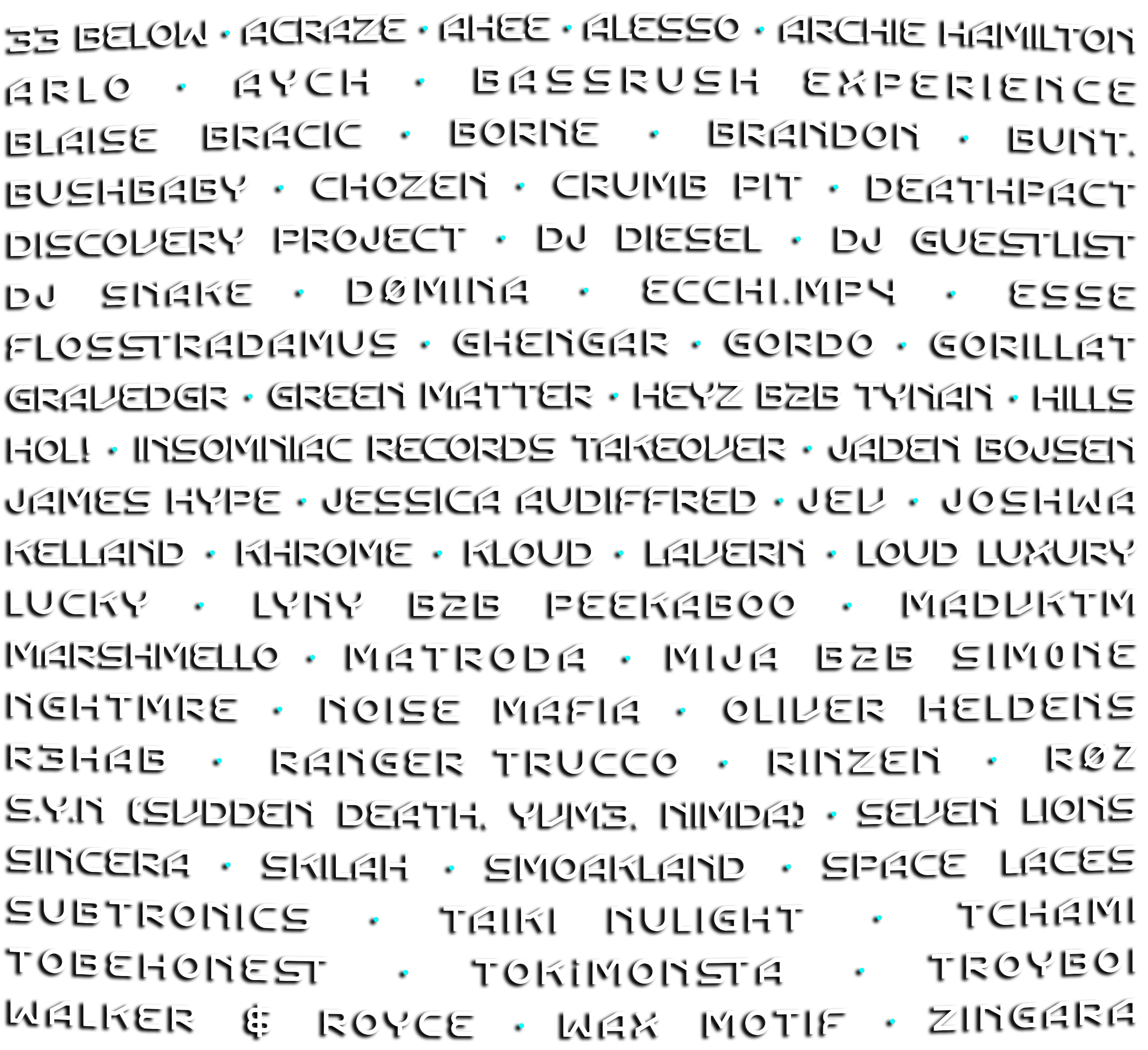 Countdown NYE 2026 official lineup flyer for NOS Event Center, San Bernardino