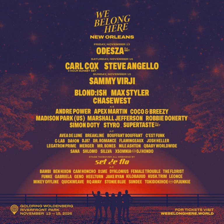 We Belong Here New Orleans 2026 all-weekend lineup flyer