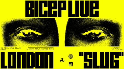 Yellow Bicep Live poster for the Old Royal Naval College, London, on Saturday 31 July 2027