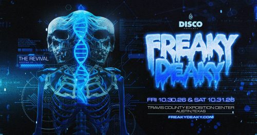 Freaky Deaky 2026 map: The Revival key art, Travis County Exposition Center, Austin, 30–31 October