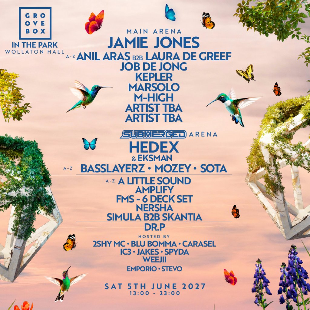 Groovebox In The Park 2027 lineup poster