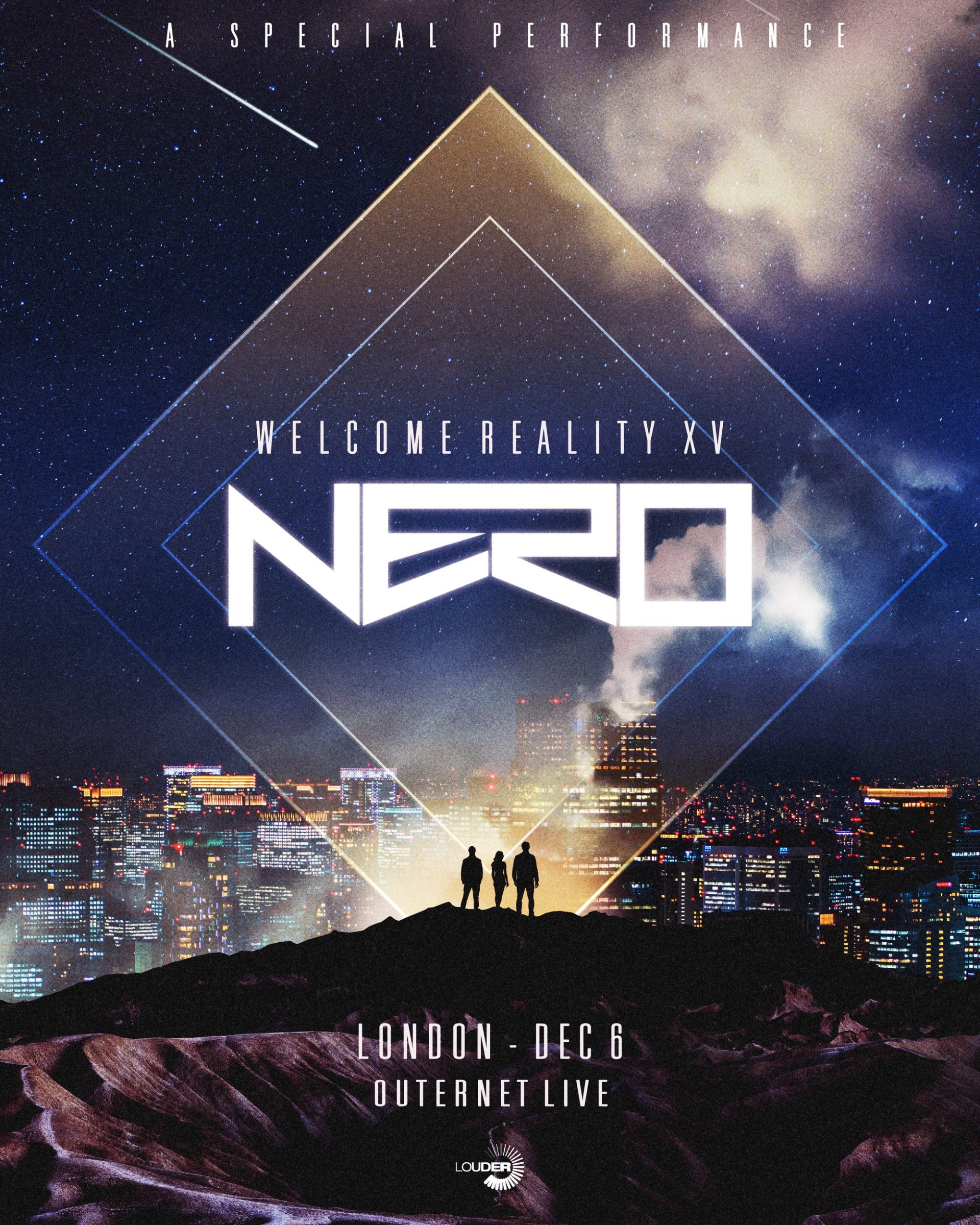Nero Welcome Reality XV at Outernet Live London — official event poster