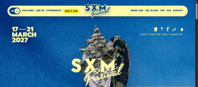 SXM Festival 2027 Phase One lineup art