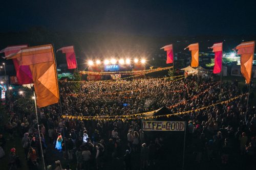 Westival 2027 lineup: aerial view of Shipping Hill Farm, Manorbier, Pembrokeshire